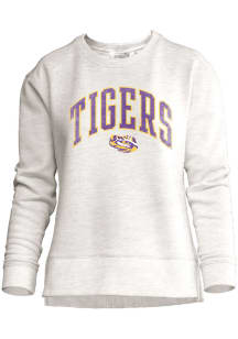 LSU Tigers Womens Oatmeal Unity Crew Sweatshirt