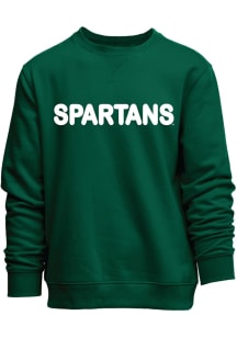 Michigan State Spartans Womens Green Everyday Crew Crew Sweatshirt