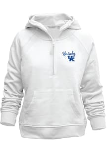 Kentucky Wildcats Womens White Asana Zip Hood Hooded Sweatshirt