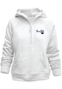 Womens White Penn State Nittany Lions Asana Zip Hood Hooded Sweatshirt