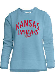 Kansas Jayhawks Womens Light Blue Unity Crew Sweatshirt