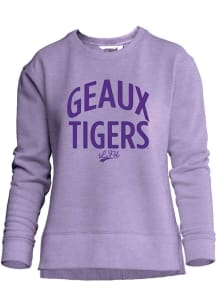LSU Tigers Womens Lavender Unity Crew Sweatshirt