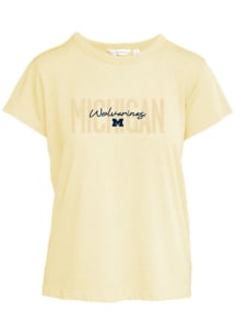 Michigan Wolverines Tee Short Sleeve T-Shirt - Yellow