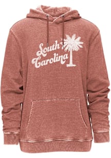 South Carolina Mens Orange Wordmark Palmetto Long Sleeve Hoodie