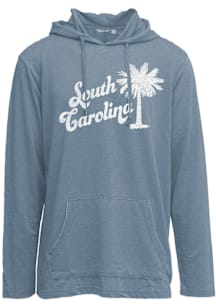 South Carolina Mens Blue Wordmark Palmetto Long Sleeve Hoodie