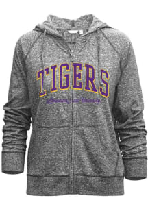 LSU Tigers Womens Grey Courtside Zip Long Sleeve Full Zip Jacket
