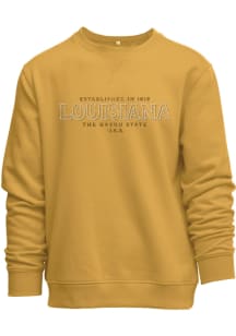 Louisiana Mens Gold Est. 1812 Long Sleeve Crew Sweatshirt