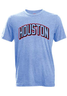 Houston Blue Script Wordmark Short Sleeve Fashion T Shirt