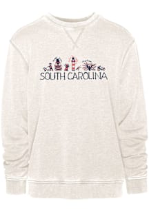 South Carolina Womens Oatmeal Julia Gash Crew Sweatshirt