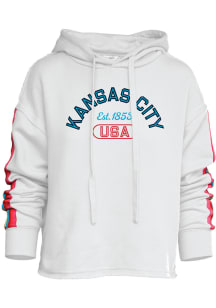 Kansas City Womens White Script Hooded Sweatshirt