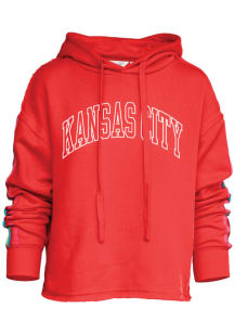 Kansas City Womens Red Script Hooded Sweatshirt