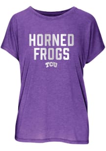 TCU Horned Frogs Womens Purple Foil Blossom Short Sleeve T-Shirt