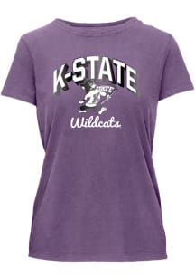 K-State Wildcats Womens Purple Foil Essentials Short Sleeve T-Shirt