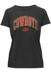 Oklahoma State Cowboys Womens Black Foil Essentials Short Sleeve T-Shirt
