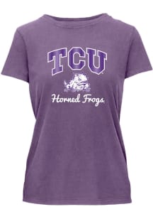 TCU Horned Frogs Womens Purple Foil Essentials Short Sleeve T-Shirt