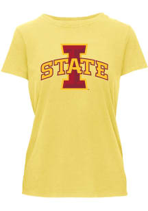 Iowa State Cyclones Womens Yellow Foil Essentials Short Sleeve T-Shirt