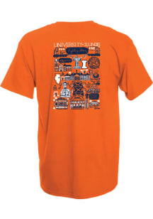 Illinois Fighting Illini Julia Gash Short Sleeve T-Shirt - Orange