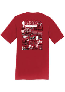 Indiana Hoosiers Julia Gash Short Sleeve T-Shirt - Red