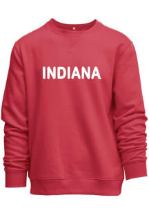 Womens Red Indiana Hoosiers Everyday Chenille Crew Sweatshirt