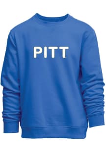 Womens Blue Pitt Panthers Everyday Chenille Crew Sweatshirt