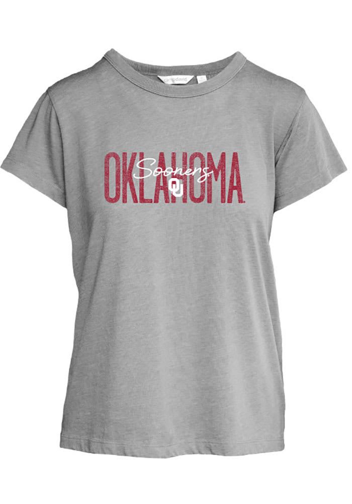 Oklahoma Sooners Womens HEATHER GREY Darby T-Shirt 17301096