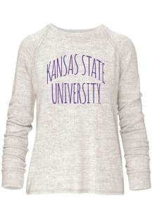 Womens Purple K-State Wildcats Bumblebee Crew Sweatshirt