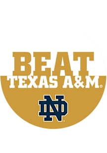 Notre Dame Fighting Irish BEAT Texas A&M 3" Button - Navy Blue