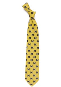 Echo Michigan Wolverines Mens Tie - Navy Blue