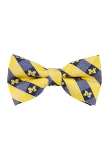 Check Bow Michigan Wolverines Mens Tie - Yellow