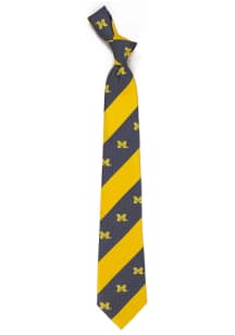 Geo Stripe Michigan Wolverines Mens Tie - Blue