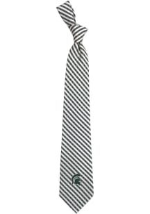 Gingham Michigan State Spartans Mens Tie - Green