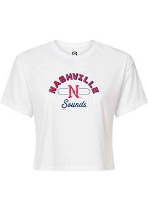Summit Sportswear Nashville Sounds White Vintage Arch Script Short Sleeve T Shirt