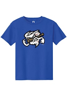Summit Sportswear Omaha Storm Chasers Youth Blue Primary Logo Short Sleeve T-Shirt