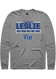Gabrielle Leslie Mens Graphite Pitt Panthers NIL Stacked Box Long Sleeve Player T Shirt