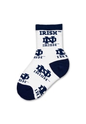 Notre Dame Fighting Irish Allover Team Logo Toddler Quarter Socks