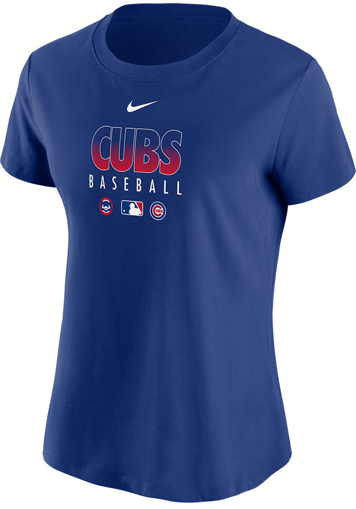 Nike Chicago Cubs Womens Blue Authentic Collection Dri-FIT T-Shirt