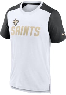 Nike New Orleans Saints White Slub Short Sleeve Fashion T Shirt