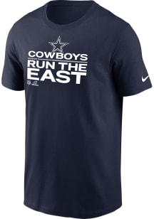 Nike Dallas Cowboys Navy Blue SBLVI TROPHY DIVISION CHAMPIONS Short Sleeve T Shirt