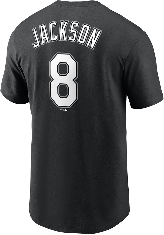 Bo Jackson Chicago White Sox Black Name Number Short Sleeve Player T Shirt