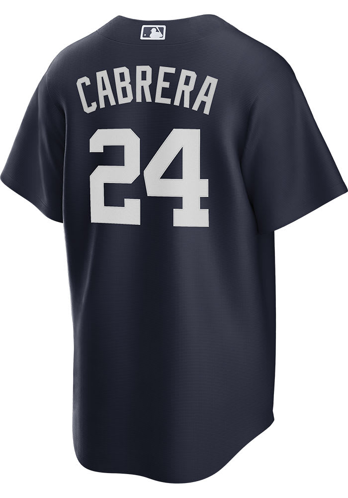 Miguel Cabrera Detroit Tigers Mens Replica Alternate Jersey - Navy Blue