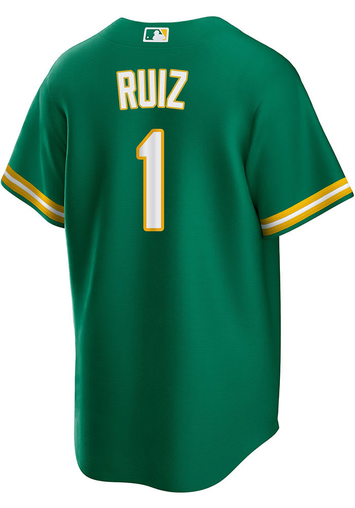 Esteury Ruiz Men's Oakland Athletics Jersey - Black/White Replica