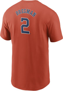 Alex Bregman Houston Astros Orange Alt NN Short Sleeve Player T Shirt