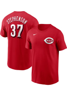Tyler Stephenson Cincinnati Reds Red Name Number Short Sleeve Player T Shirt