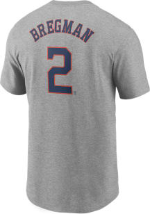 Alex Bregman Houston Astros Grey Alt NN Short Sleeve Player T Shirt