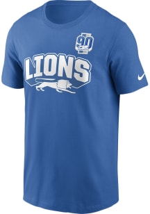 Nike Detroit Lions Blue 90th Anniversary Short Sleeve T Shirt