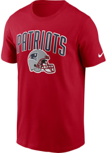 Nike New England Patriots Red Wordmark Short Sleeve T Shirt
