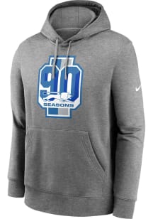 Nike Detroit Lions Mens Grey 90th Anniversary Long Sleeve Hoodie