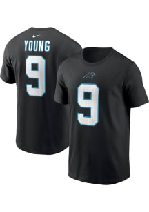 Bryce Young Carolina Panthers Black Name and Number Short Sleeve Player T Shirt