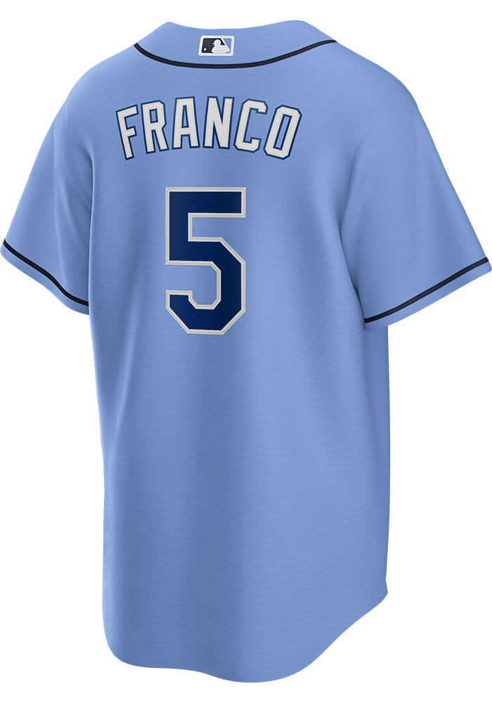 Tampa Bay Rays #5 Wander Franco Light Blue Alternate Team Jersey