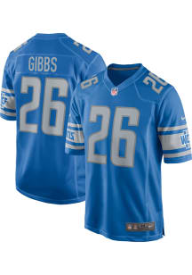 Jahmyr Gibbs  Nike Detroit Lions Blue Home Game Football Jersey